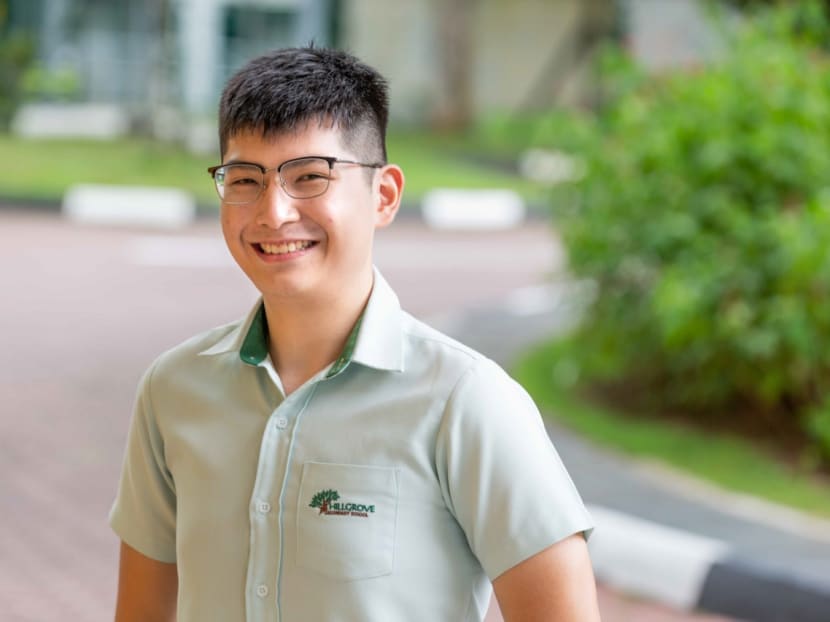 Felix Isaac Lim, 17, student at Hillgrove Secondary School, collecting his N-level results on Dec 19, 2022.