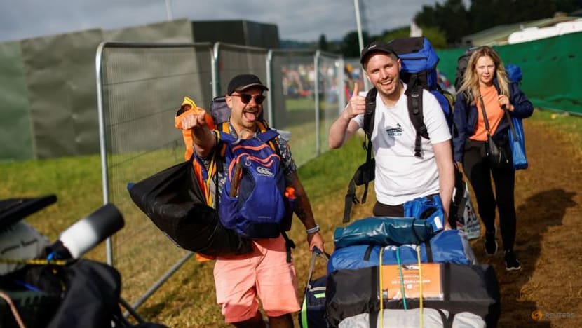 Elated music fans pitch up for Glastonbury, await Elton John