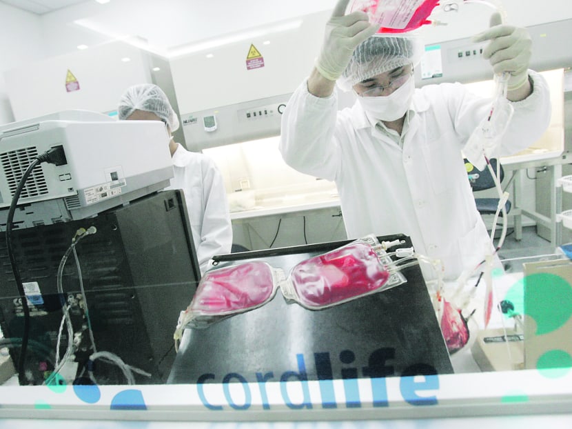 A cord-blood bank in Singapore, where parents can store their newborns’ cord blood for private use to help cell regeneration in a range of potential diseases and disorders down the track. TODAY file photo