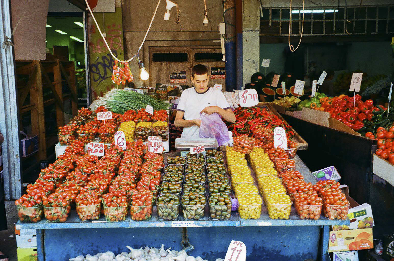 In an image provided by Eager Tourist, a produce market in Tel Aviv. From Mexico to Greece, plant-centric hotels, restaurants and tours are proliferating. In an image provided by Eager Tourist, a produce market in Tel Aviv. From Mexico to Greece, plant-centric hotels, restaurants and tours are proliferating.