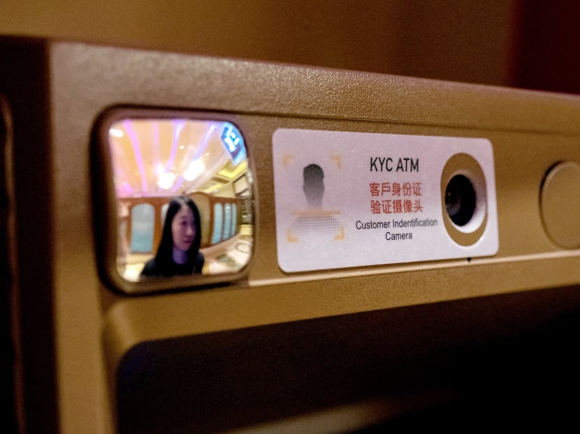 An automated teller machine in Macau equipped with facial-recognition software. Photo: Bloomberg