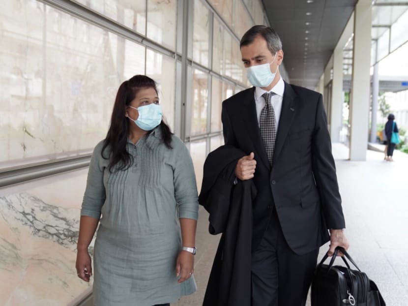 Ms Parti Liyani, 46, and her lawyer, Mr Anil Balchandani from Red Lion Circle, leaving the High Court on Sept 4, 2020.