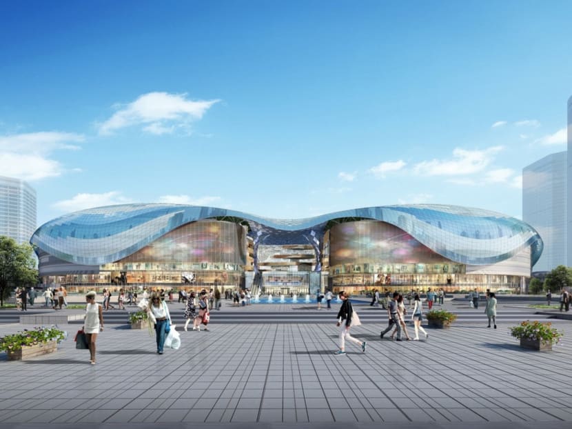 An artist’s impression of Suzhou Center Mall, one of the eight malls to be opened next year. Photo: CapitaLand