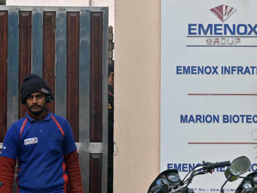 A man walks past the office entrance of Marion Biotech, a pharmaceutical company in Noida on the outskirts of New Delhi on Dec 29, 2022. A man walks past the office entrance of Marion Biotech, a pharmaceutical company in Noida on the outskirts of New Delhi on Dec 29, 2022.