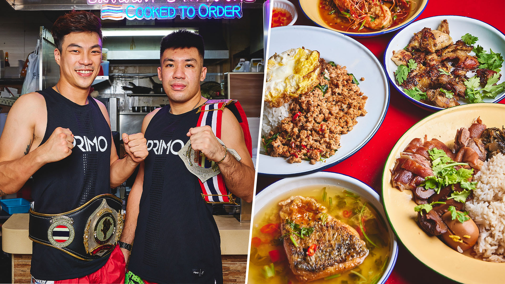 Pro Muay Thai Fighters Sell Delish Thai Braised Pork Leg At CBD Hawker Stall Pro Muay Thai Fighters Sell Delish Thai Braised Pork Leg At CBD Hawker Stall