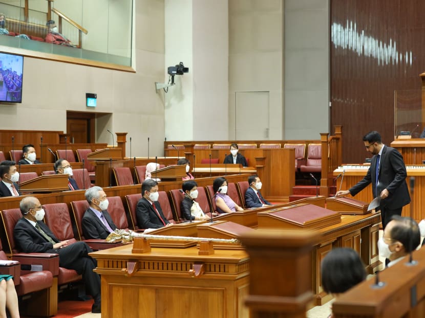 Leader of the Opposition Pritam Singh in Parliament on Monday (Aug 24). Leader of the Opposition Pritam Singh in Parliament on Monday (Aug 24).