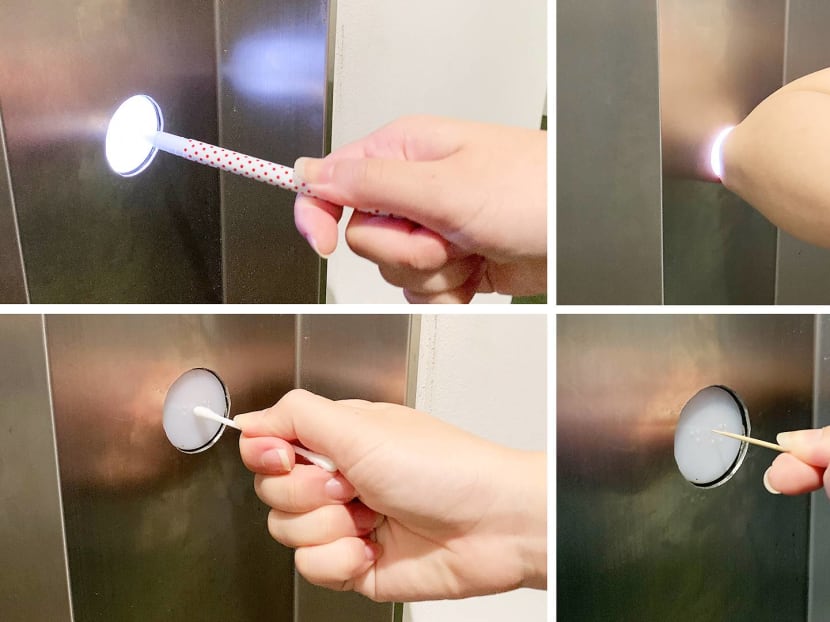 Lift buttons are teeming with germs. Here are a few ways to avoid touching them with your fingers.