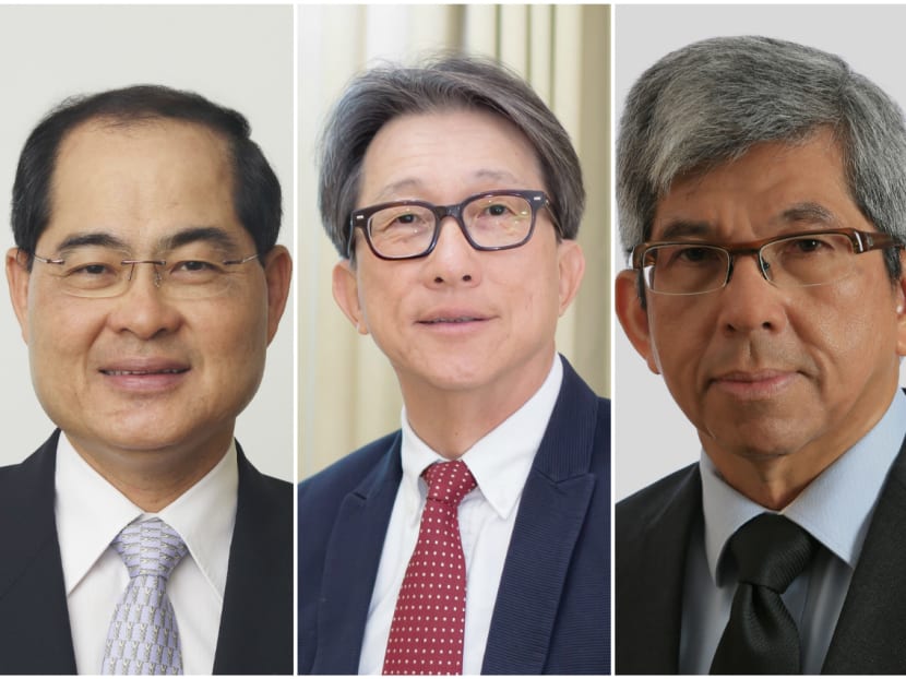 (From left) Minister for Trade and Industry (Trade) Lim Hng Kiang, Manpower Minister Lim Swee Say, and Minister for Communications and Information Yaacob Ibrahim.