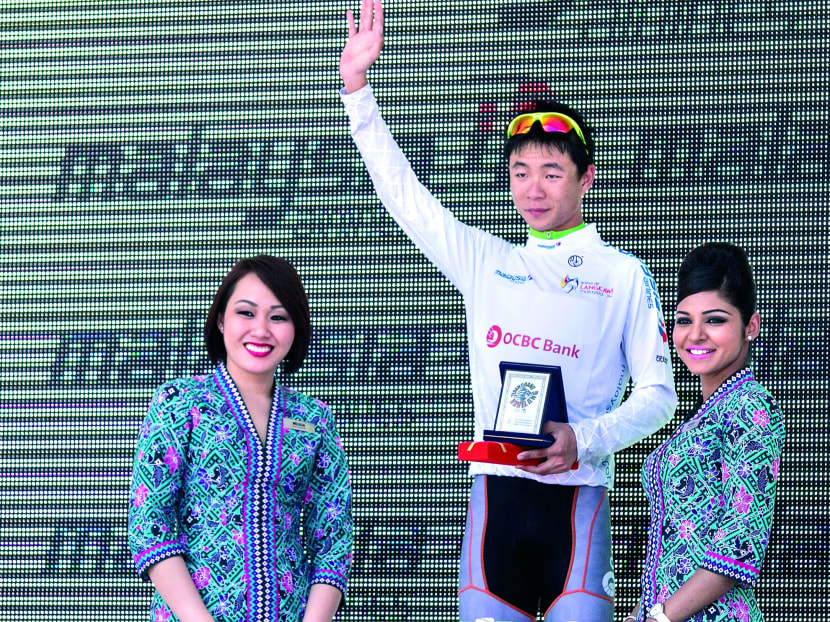 Goh Choon Huat’s best result to date on the UCI Asia Tour is a fourth place finish in Stage 1 of last month’s Tour 
de Langkawi. 
Photo: OCBC Singapore Pro Cycling Team