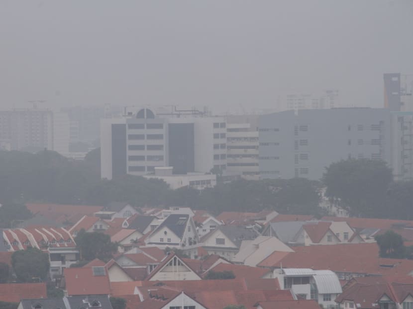Haze as seen from Potong Pasir at 5pm on Oct 1, 2015. Photo: Daryl Kang/TODAY