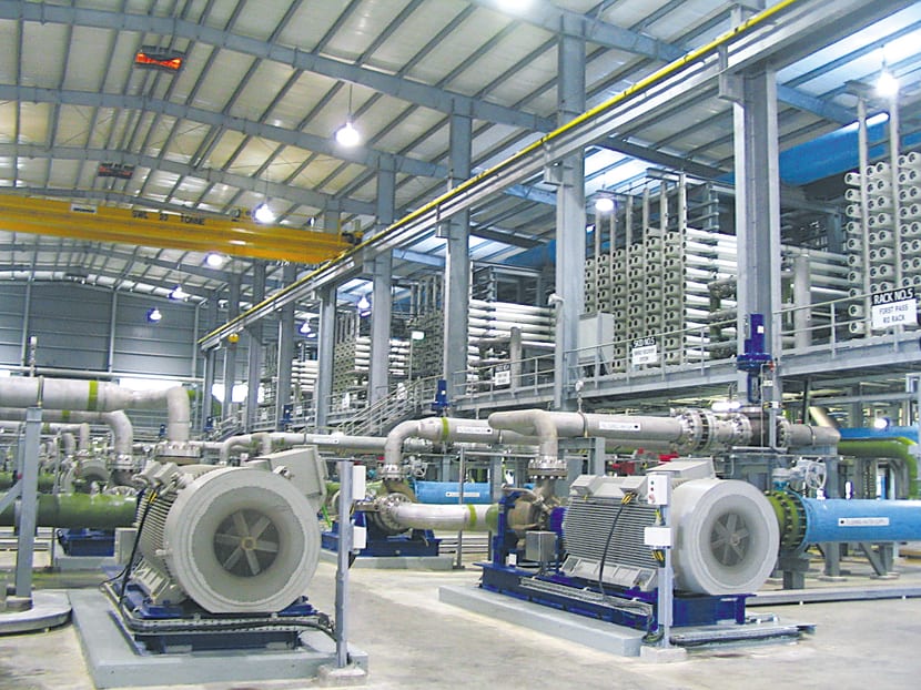 Opened in 2015, Singapore's first desalination plant, SingSpring, can produce 30 million gallons of freshwater daily. TODAY file photo