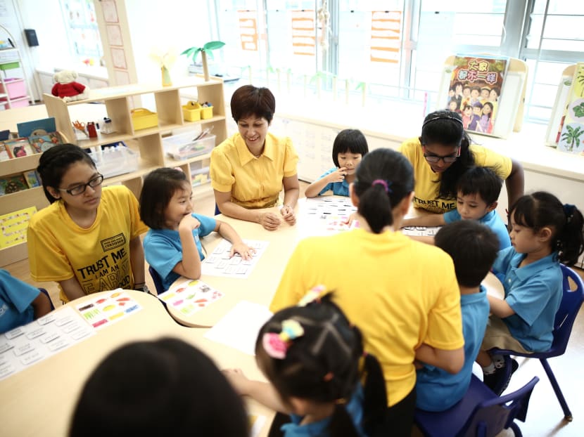 Senior Minister of State (Education and Law) Indranee Rajah launches new initiatives by Ngee Ann Polytechnic to enhance training for pre-school educators on Aug 26, 2015. Photo: Ngee Ann Polytechnic