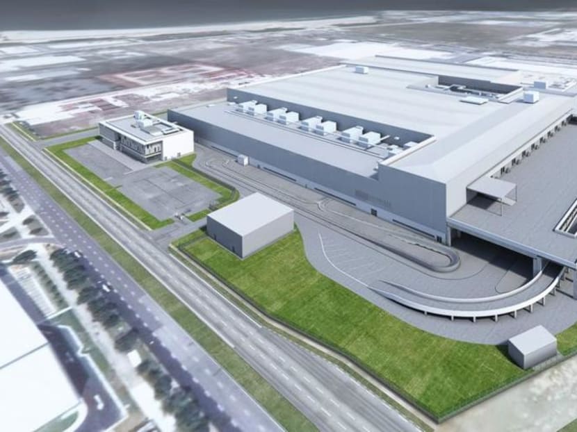 Illustration showing what would have been Dyson’s advanced automotive manufacturing facility in Singapore.