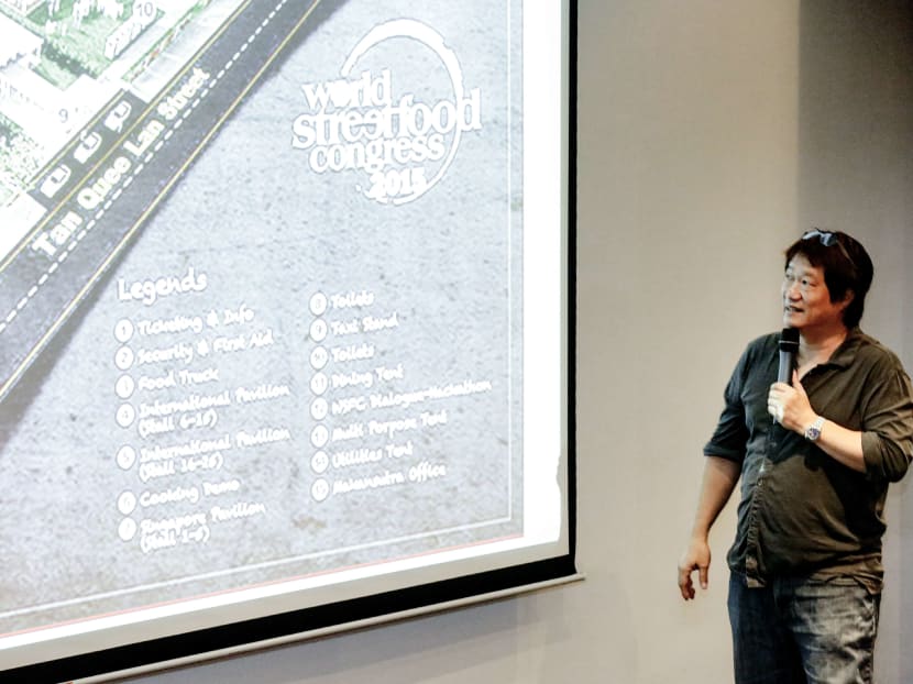 KF Seetoh announcing the plans for this year's World Street Food Congress. Photo: Jason Ho.