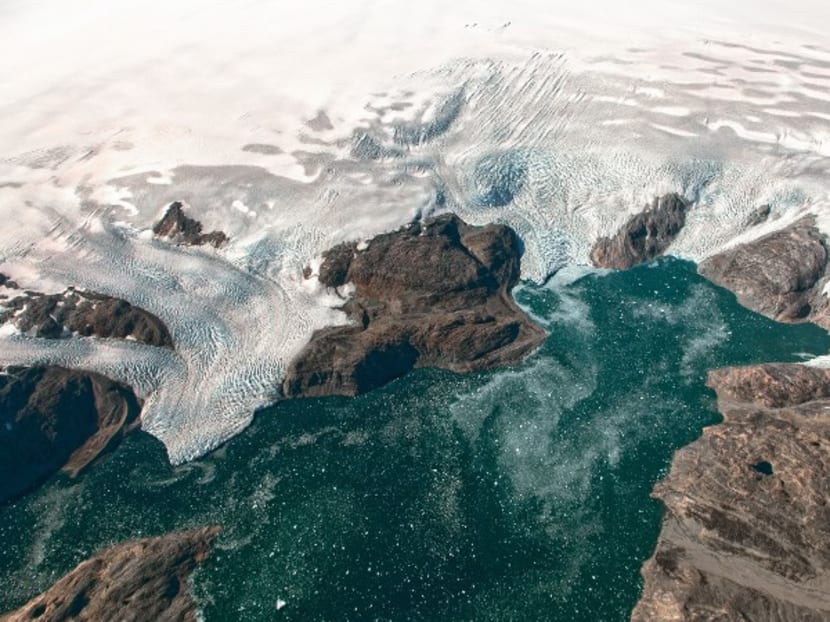 This NASA Earth Observatory image shows glaciers in southeastern Greenland on Sept 2, 2016. Photo: NASA Goddard via AFP