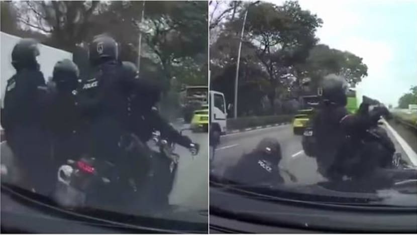 2 pegawai polis cedera susuli kemalangan motosikal Pasukan Tindak Balas Pantas