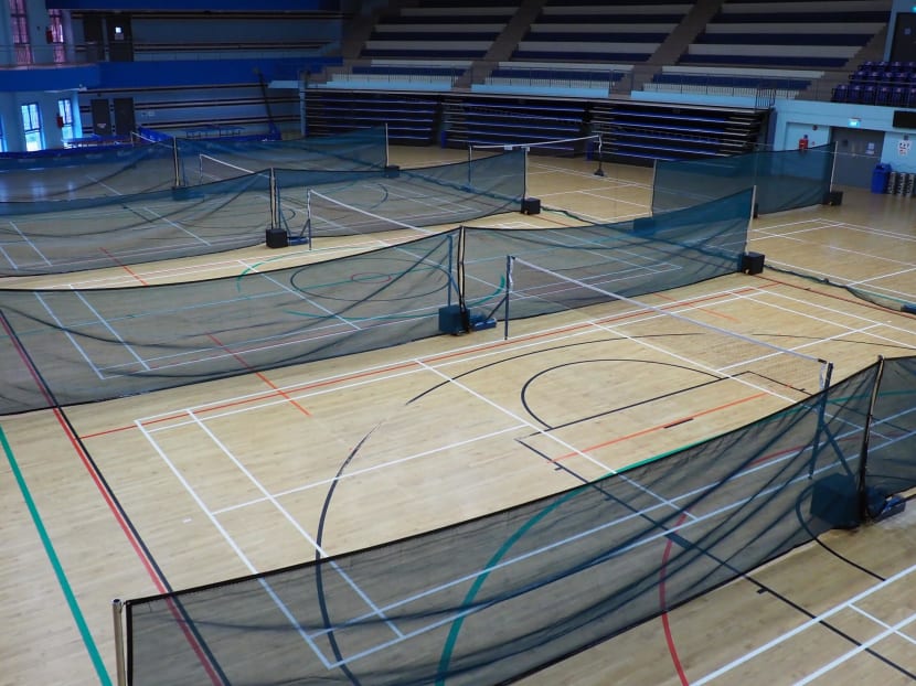 ActiveSG badminton courts in Jurong East. ActiveSG badminton courts in Jurong East.