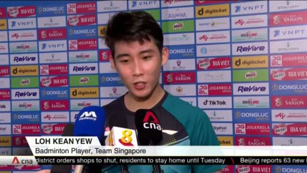 Loh Kean Yew survives scare to reach SEA Games badminton singles final Video