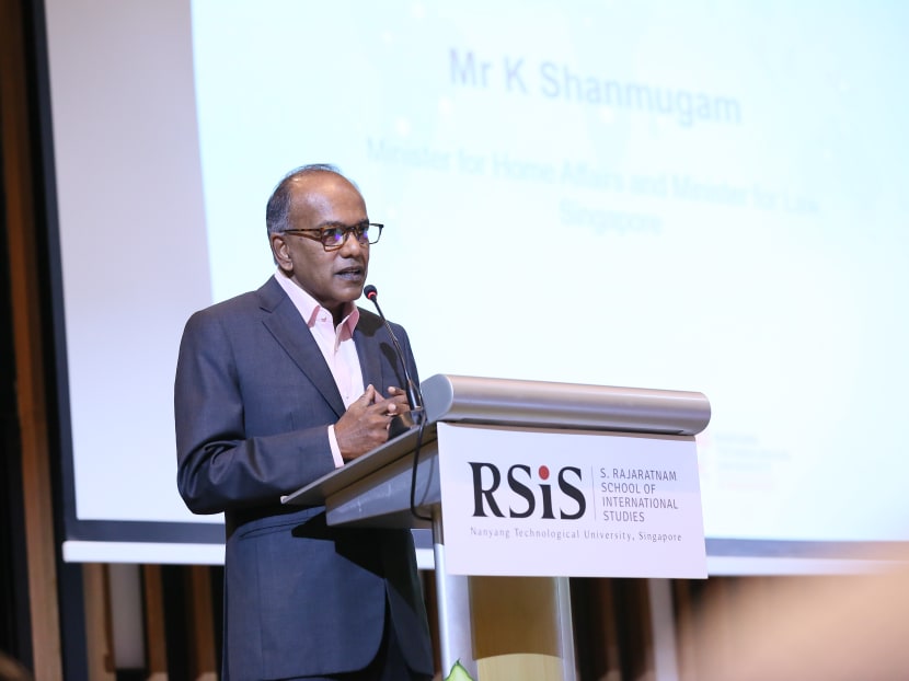 Home Affairs and Law Minister K Shanmugam said that laws must be able to counteract foreign interference. Home Affairs and Law Minister K Shanmugam said that laws must be able to counteract foreign interference.