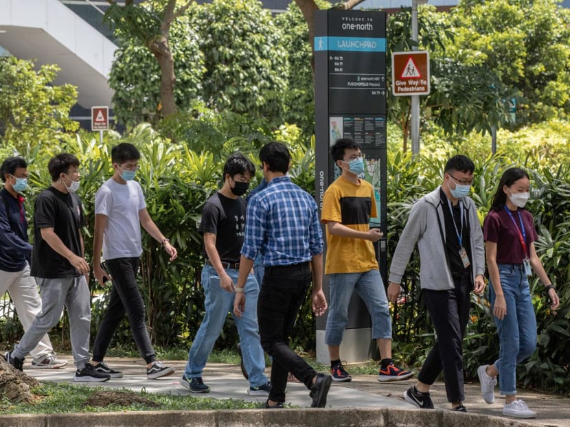 Workers at LaunchPad @ one-north on October 27, 2022. It may have been a slow start for Singapore but within a decade, what had seemed like an innovation desert is now looking like a flourishing oasis — so much so that Singapore is being dubbed the "Silicon Valley of Asia". 
