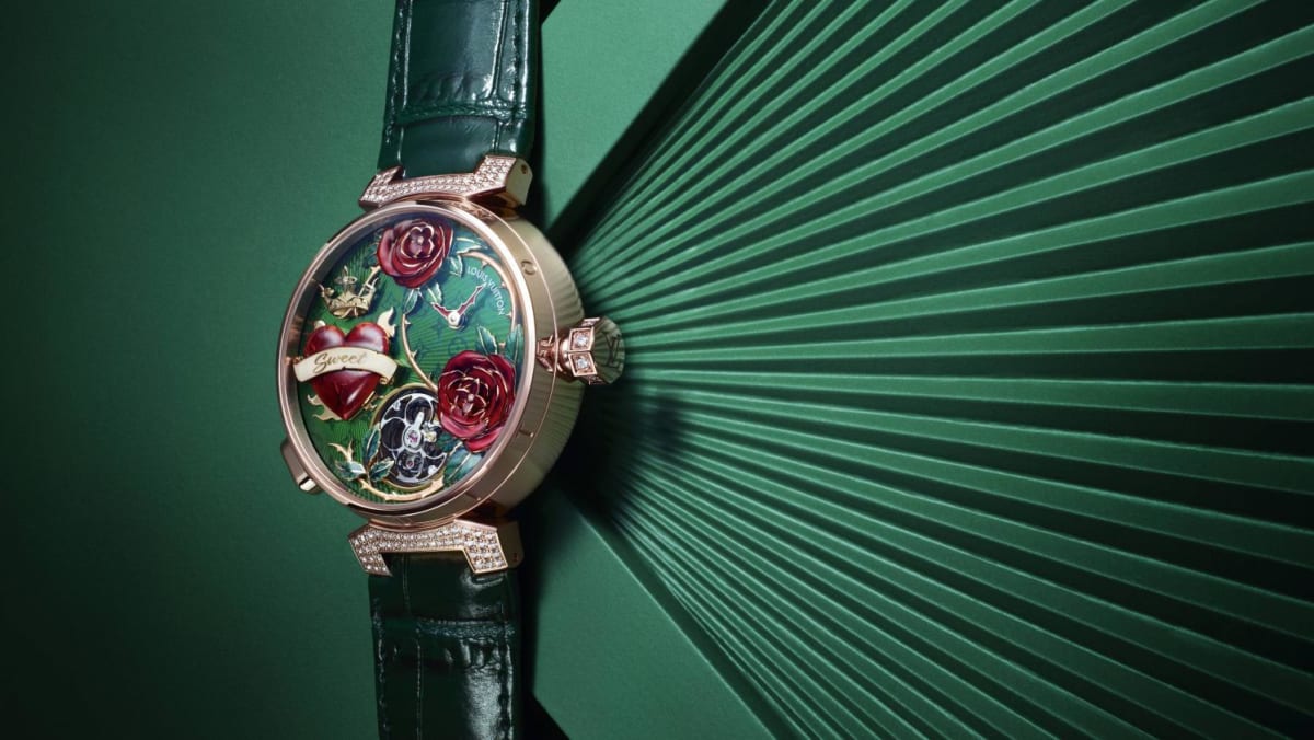 Louis Vuitton Tambour Flowers & Diamond Watch