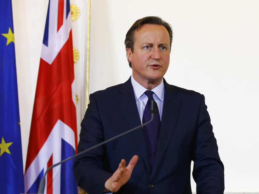Britain's Prime Minister David Cameron addresses a joint news conference with Austria's Chancellor Werner Faymann. Photo: Reuters