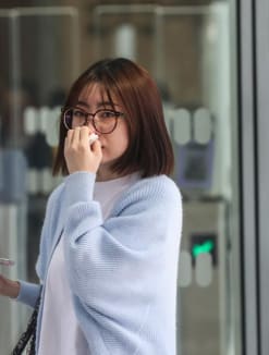 Zhang Lutian (pictured) began crying in court after reading a few words of a mitigation plea in English that she had prepared on Oct 2, 2023.