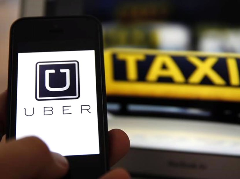 The logo of car-sharing service app Uber. Photo: Reuters