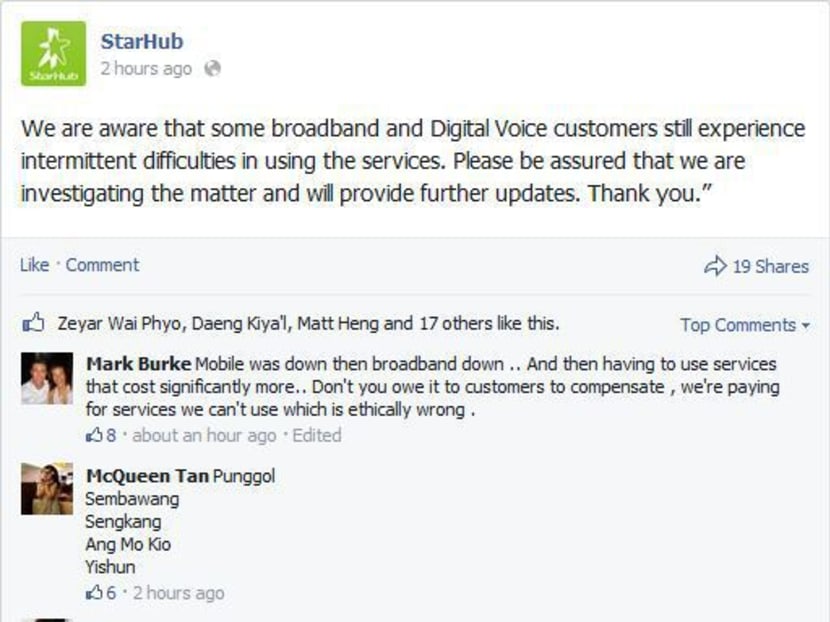 StarHub investigating ‘intermittent’ issue with broadband and Digital Voice