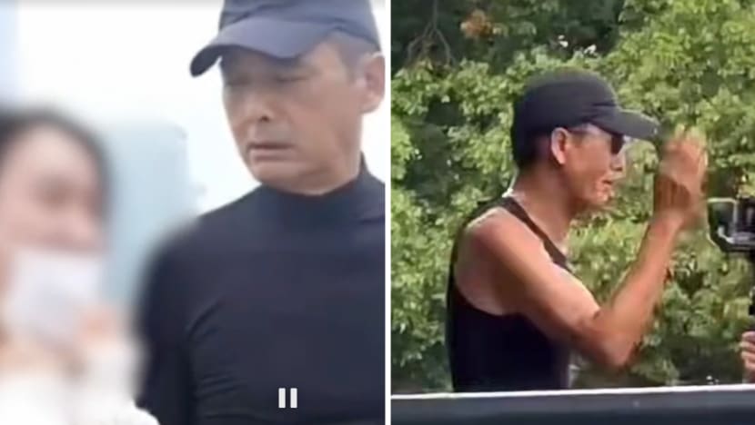 Chow Yun Fat Hounded By Fans While Jogging In Shanghai; Forced To Stop For Selfie