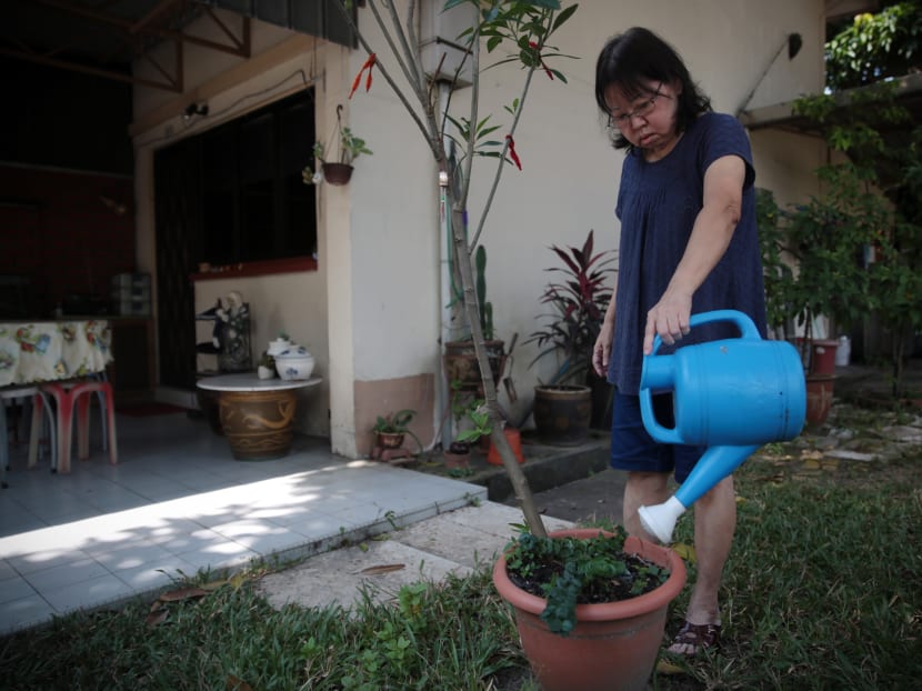 Mdm Tan Whay Seok at her residence, one of the terrace houses at Lorong 3 Geylang, on June 20, 2017. Photo: Jason Quah/TODAY