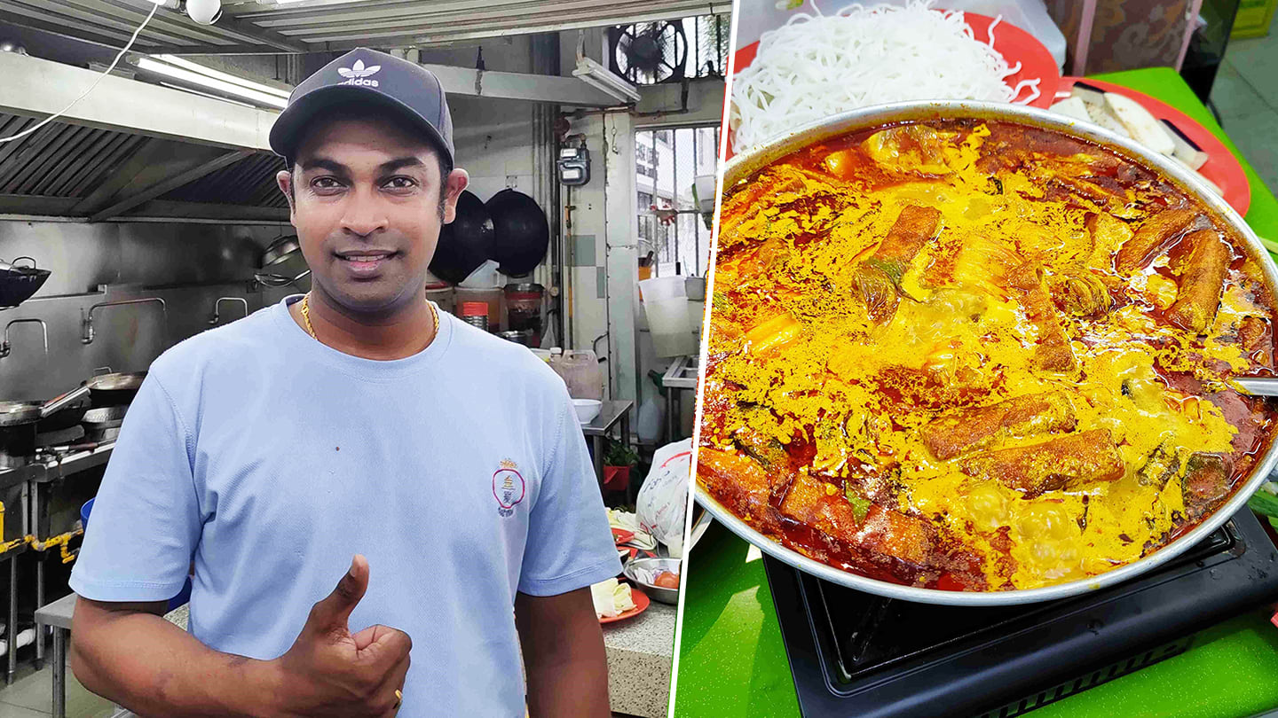 Fish Head Curry ‘Steamboat’ By Mandarin-Speaking Indian Zi Char Hawker Fish Head Curry ‘Steamboat’ By Mandarin-Speaking Indian Zi Char Hawker