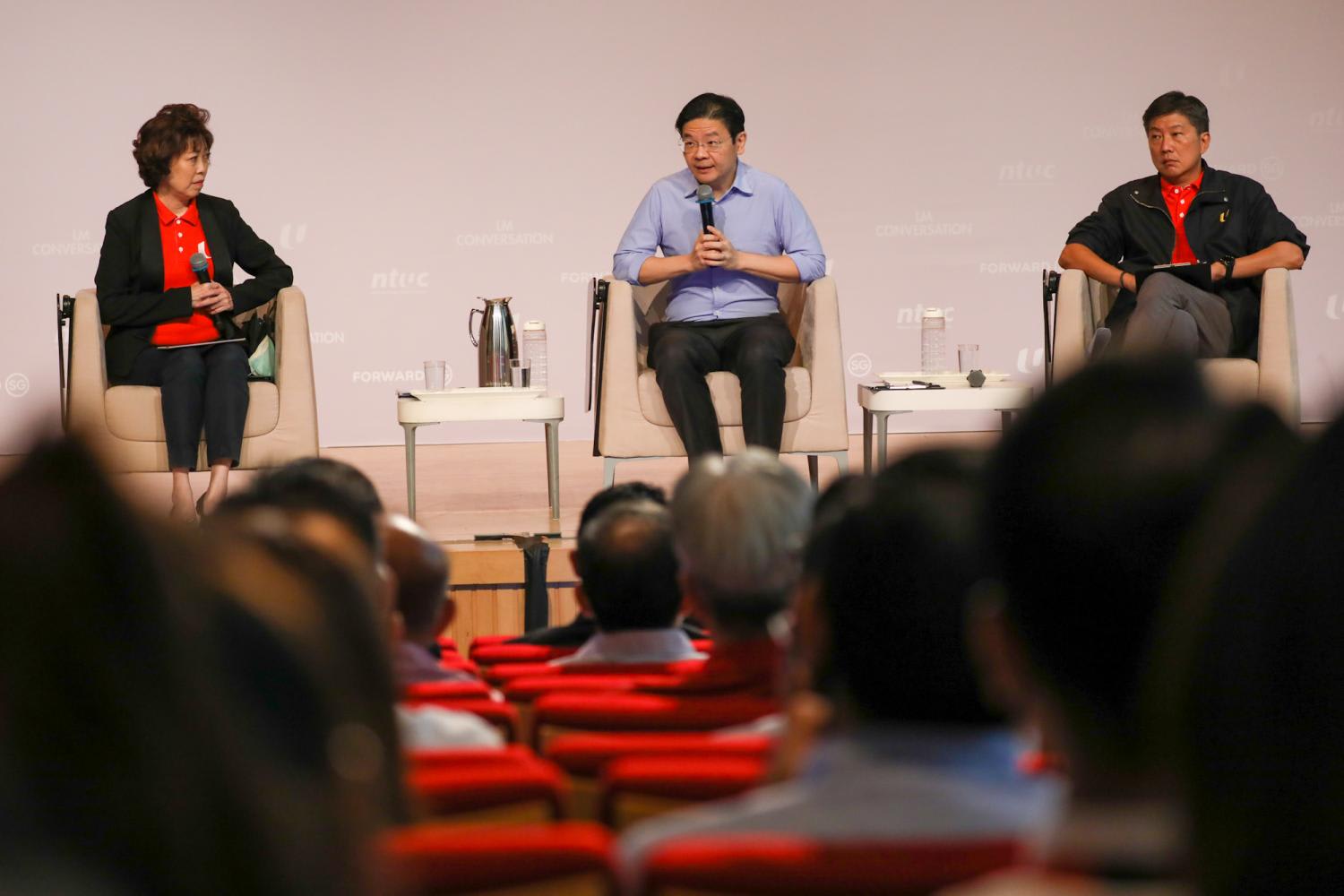 DPM Lawrence Wong speaking at the launch of Forward Singapore on June 28. DPM Lawrence Wong speaking at the launch of Forward Singapore on June 28.