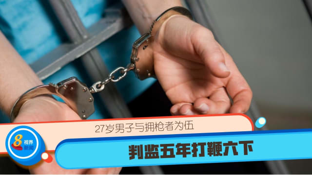 27岁男子与拥枪者为伍 判监五年打鞭六下