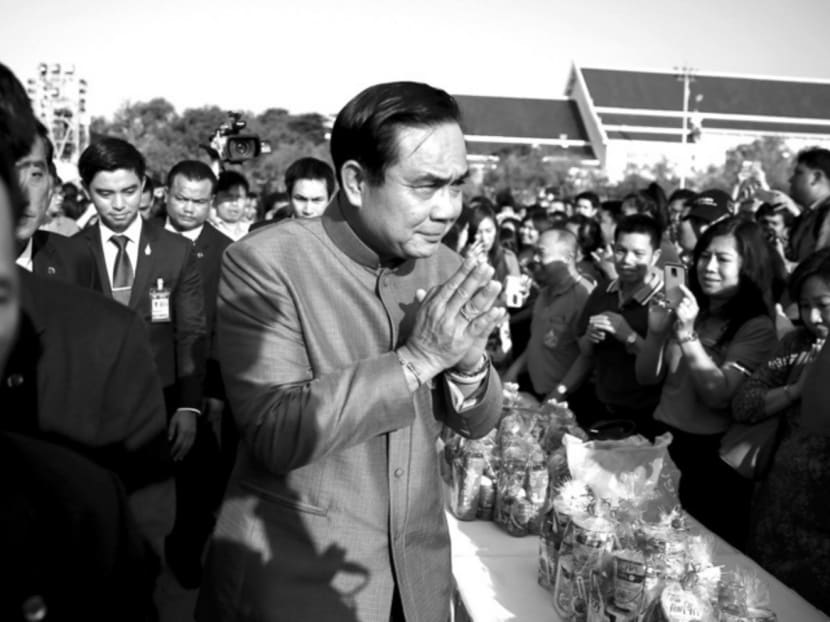 Mr Prayuth now has runaway power unto himself. He merely has to inform the junta-appointed National Legislative Assembly and the Prime Minister, who happens to be himself, in Thailand’s one-man rule. Photo: REUTERS