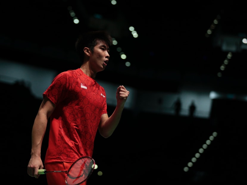 Singapore's Kean Yew Loh lost 1-2 to Joo Ven Soong from Malaysia in the Badminton Men's Team Semi Final Event. Photo: Jason Quah/TODAY