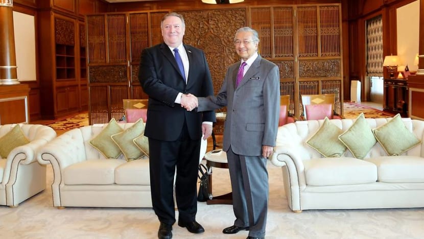 US secretary of state Pompeo calls on Malaysia PM Mahathir 