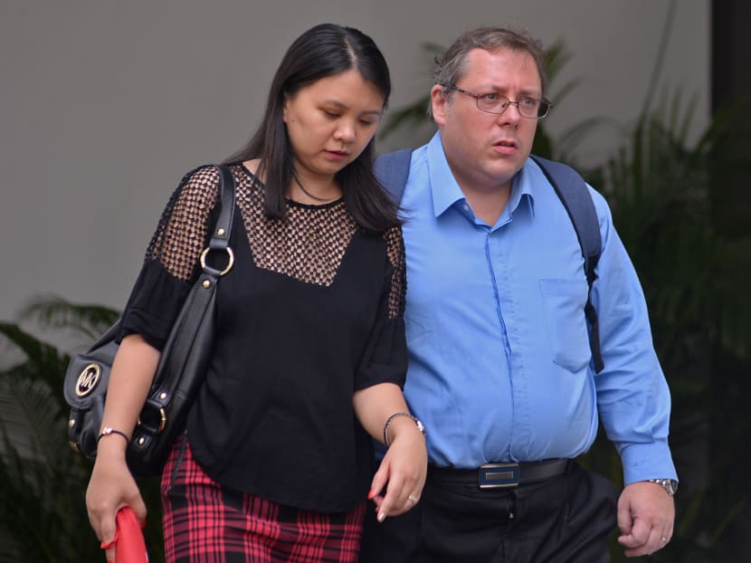 (Right) Michael Frank Hartung, a Singapore permanent resident who is from Germany, was charged in February last year.