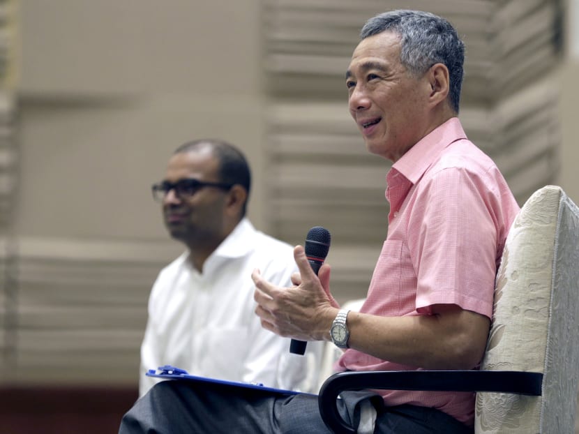 Prime Minister Lee Hsien Loong at the Community Leaders’ Conference at The Grassroots Club on Oct 4, 2015. Photo: Wee Teck Hian
