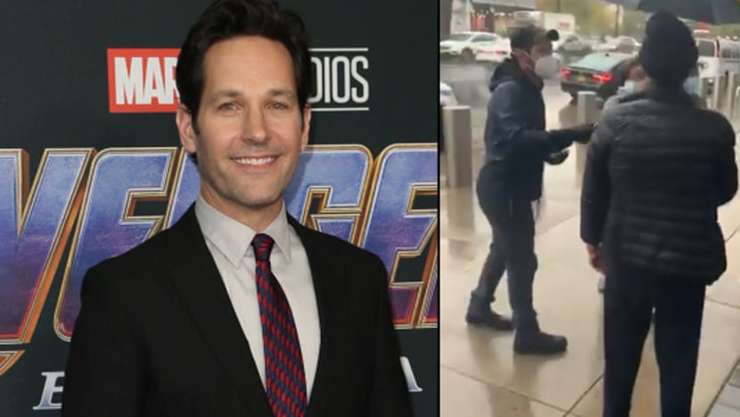 Paul Rudd Thanked Voters In The Pouring Rain By Handing Out Cookies