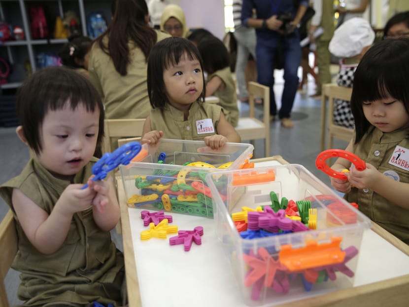 The centre caters to children aged between 18 months and six years, and provides an inclusive environment for mainstream and special needs children to learn and play alongside one another. Photo: Wee Teck hian