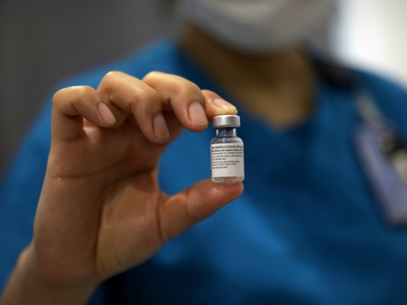 More than 155,000 people have received their first dose of the Pfizer-BioNTech vaccine (pictured) in Singapore. More than 155,000 people have received their first dose of the Pfizer-BioNTech vaccine (pictured) in Singapore.