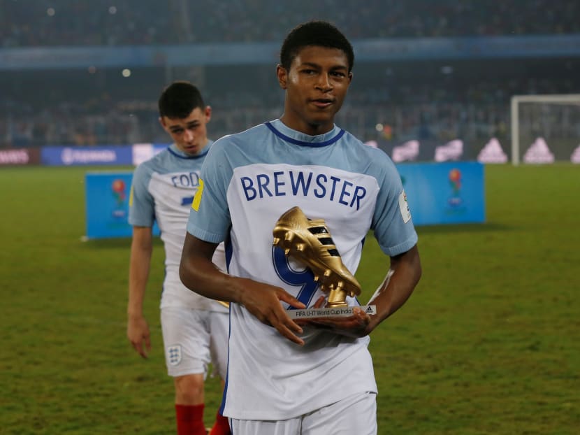 England’s Rhian Brewster wins the Golden Boot for the 2017 FIFA Under-17 World Cup. The striker helped England win the Under-17 World Cup this fall. The tournament was one of several major trophies won by England’s youth teams in 2017. Photo: Reuters