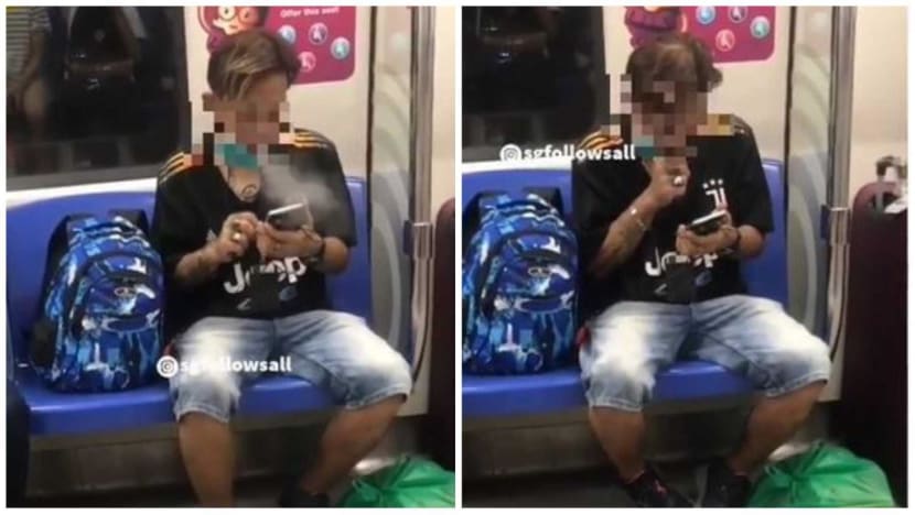 SMRT makes police report against man who appears to be smoking e-cigarette on MRT