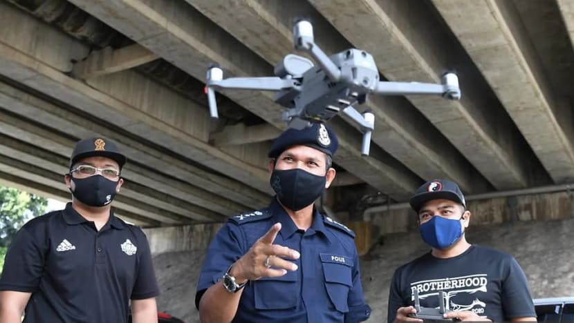 Drones used in Terengganu, Malaysia to detect high body temperatures in public areas as COVID-19 cases spike
