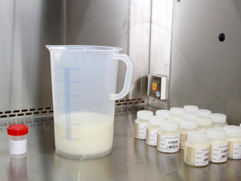 Raw human milk at the human milk bank in KK Women's and Children's Hospital on August 17, 2017. Photo: Esther Leong/ TODAY