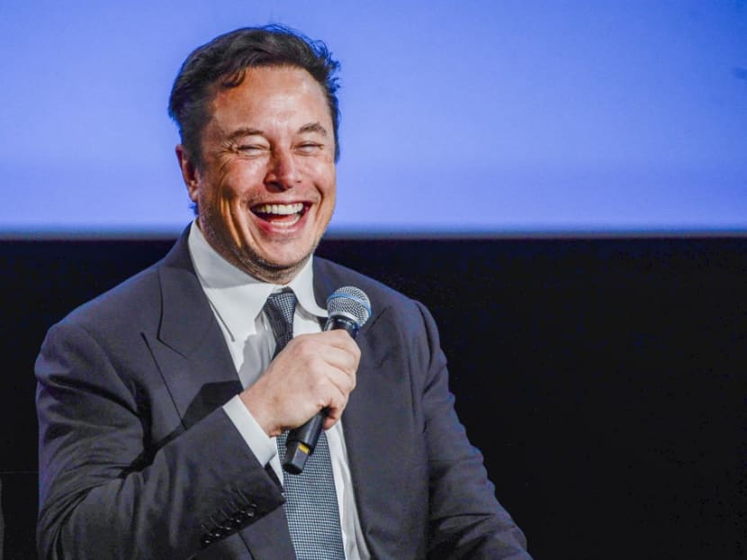 Mr Elon Musk speaking to guests at the Offshore Northern Seas 2022 (ONS) meeting in Stavanger, Norway on Aug 29, 2022. 