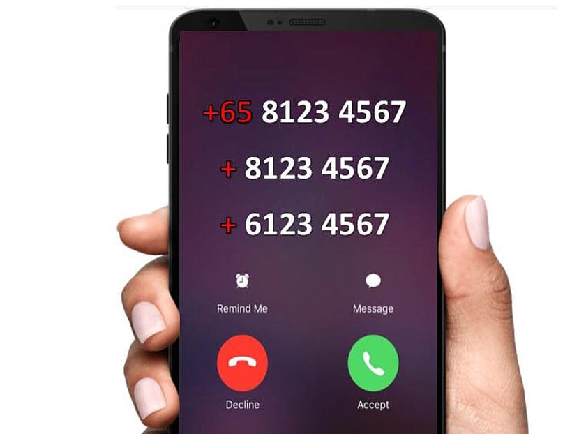 The police warn of phone calls with a "+" prefix that may be scam or spoofed calls. The police warn of phone calls with a "+" prefix that may be scam or spoofed calls.