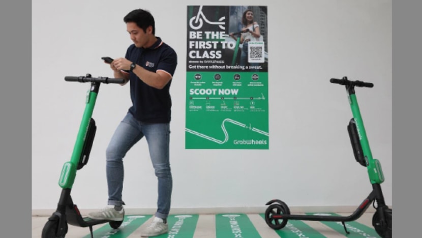 Grab, NUS trial e-scooter sharing service on campus Grab, NUS trial e-scooter sharing service on campus