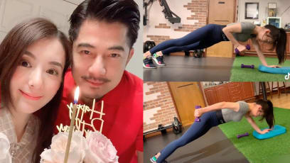 Netizens Call Aaron Kwok “The Luckiest Man Alive” After His Wife Posts Clip Of Herself Working Out